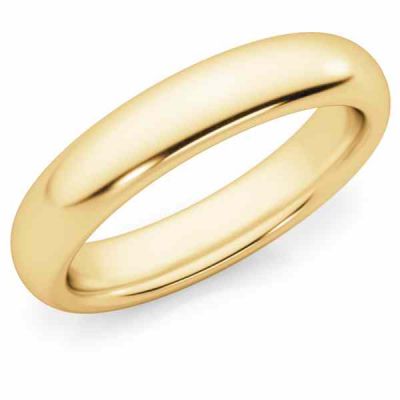 4mm Comfort Fit Wedding Band Ring, 14K Gold -  - POL52-24CF