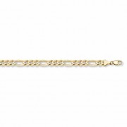 4mm Figaro Bracelet in 14K Yellow Gold