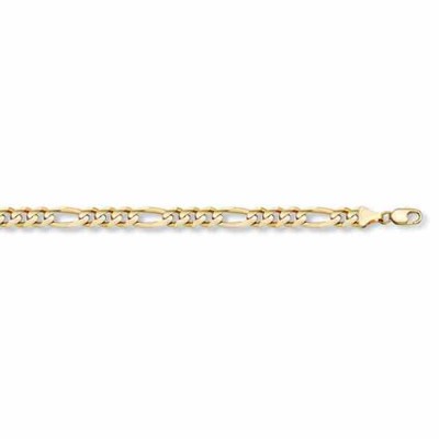 4mm Figaro Bracelet in 14K Yellow Gold -  - BR24-9