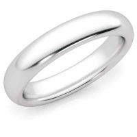 4mm Platinum Plain Wedding Band Ring