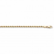 4mm Rope Bracelet, 14K Solid Gold
