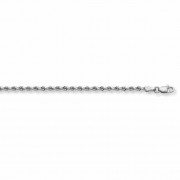 4mm Rope Bracelet, 14K White Gold
