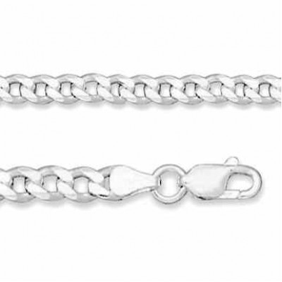5.5mm Sterling Silver Curb Link Bracelet -  - MMA-BC150B