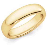 5mm Comfort Fit Wedding Band Ring, 14K Gold