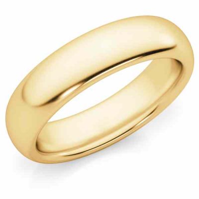 5mm Comfort Fit Wedding Band Ring, 14K Gold -  - POL52-23CF