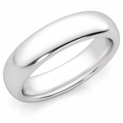 5mm Platinum Plain Wedding Band Ring -  - HRM5