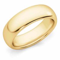 6mm Comfort Fit Gold Wedding Band Ring