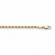 6mm Rope Bracelet, 14K Solid Gold