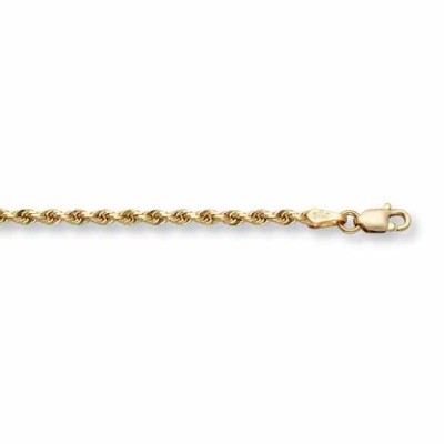 6mm Rope Bracelet, 14K Solid Gold -  - MM-006-040
