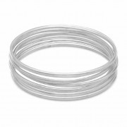 7 Sterling Silver Bangle Bracelets Set