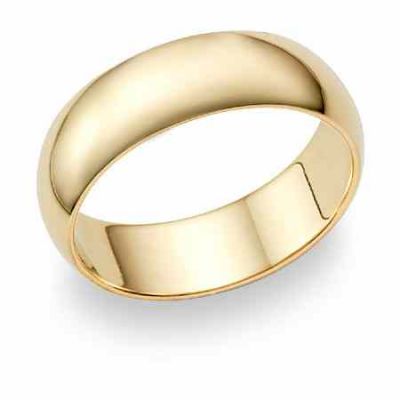 10K Yellow Gold 7mm Plain Wedding Band Ring -  - BM-17010KY