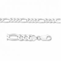 7mm Sterling Silver Figaro Link Bracelet