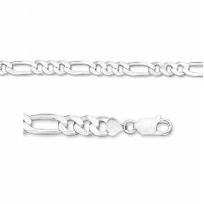 7mm Sterling Silver Figaro Link Bracelet -  - MMA-F180B