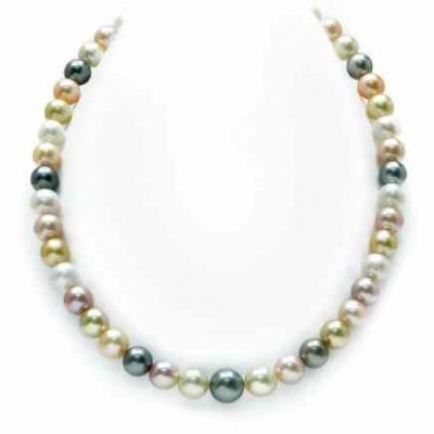 8-10mm South Sea Multicolor Pastel Pearl Necklace -  - 810-FWTSSP-MC