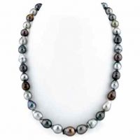 8-10mm Tahitian South Sea Multicolor Baroque Pearl Necklace