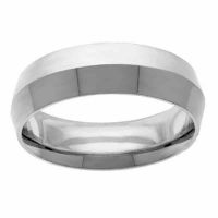 8mm Platinum Knife-Edge Wedding Band Ring