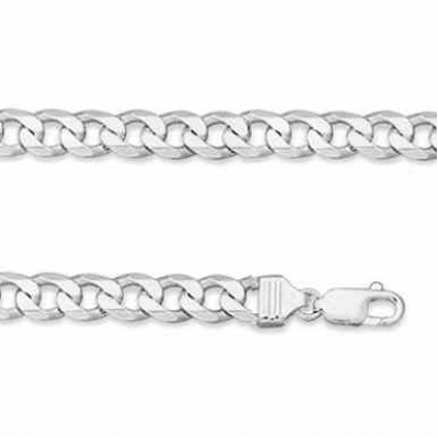 8mm Sterling Silver Curb Link Bracelet -  - MMA-BC220B