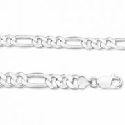 8mm Sterling Silver Figaro Link Bracelet
