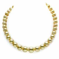 9-11mm Golden South Sea Pearl Necklace