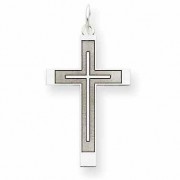 A Cross Within a Cross 14K White Gold Pendant
