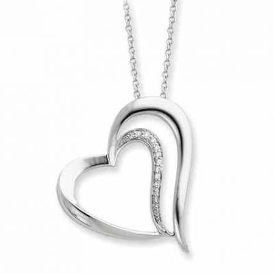 A Restored Heart Sterling Silver Necklace -  - QG-QSX256