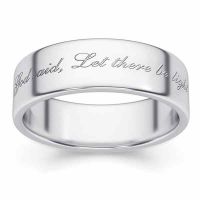 And God said, Let There Be Light Ring in Sterling Silver