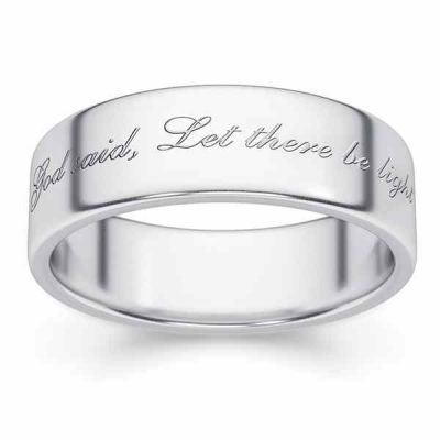 Let There Be Light Wedding Band Ring in White Gold -  - BVR-GEN1-3W