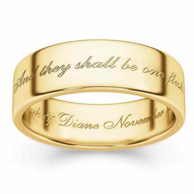 And They Shall Be One Flesh Wedding Band Ring -  - BVR-GEN224Y