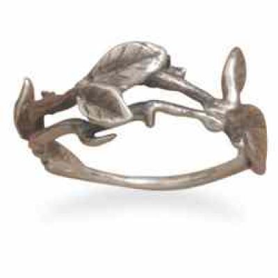 Antiqued Floral Design Ring -  - MMA-82895
