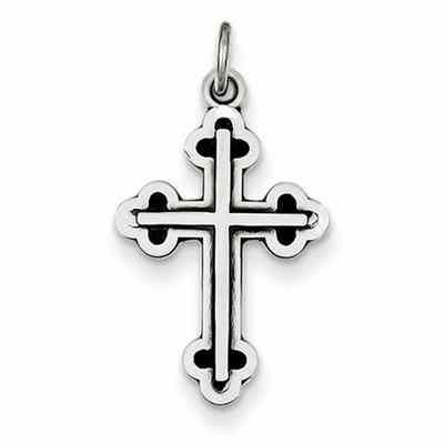 Antiqued Heraldry Cross Pendant in Sterling Silver -  - QGCR-QC5865