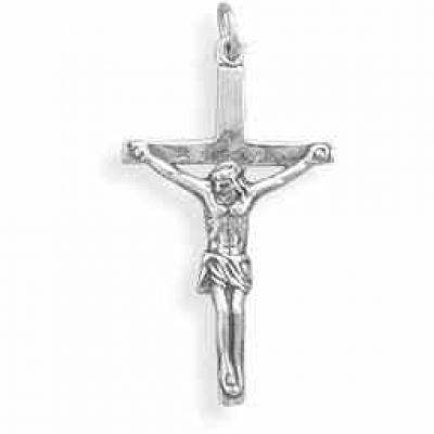 Antiqued Sterling Silver Crucifix Pendant -  - MMA-7138