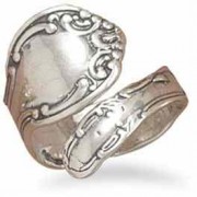 Antiqued Sterling Silver Spoon Ring