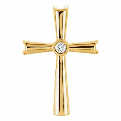 As Many As Received Him Diamond Cross Necklace -  - STLCR-R80065D-Y