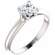 Asscher-Cut 0.70 Carat Diamond Engagement Ring