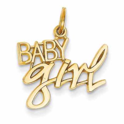 Baby Girl Charm Pendant in 14K Gold -  - QGPD-C1068