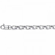 Bicycle Link Bracelet in 14K White Gold