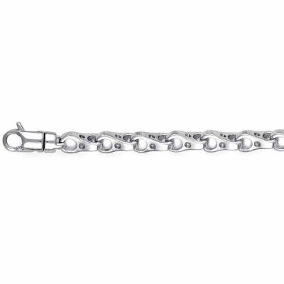 Bicycle Link Bracelet in 14K White Gold -  - AST-3909-9077-14KW