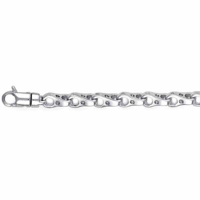 Bicycle Link Bracelet in 14K White Gold -  - AST-3909-9077-14KW