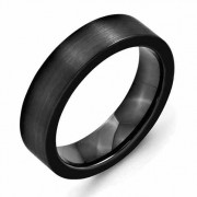 Black Ceramic Flat Band