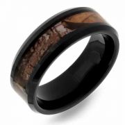 Black Woodlands Camo Tungsten Wedding Band Ring for Men