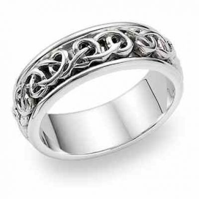 Bowen Platinum Celtic Wedding Band Ring -  - Celtic-PL-B