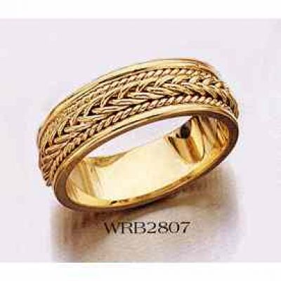 Wedding Rings : Braided Wedding Band Ring - 14 Karat Gold