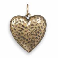 Bronze Puffy Heart Pendant