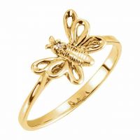 Butterfly Ring with Diamond