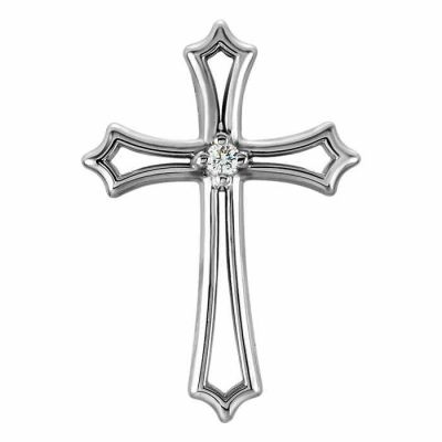By Grace Through Faith Diamond Cross Necklace -  - STLCR-R8292D-W