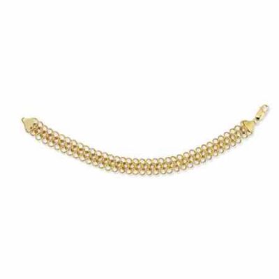 Byzantine Weave Design Bracelet in 14K Yellow Gold -  - MK-8B2101