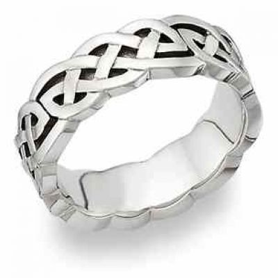 Carys Celtic Knot Platinum Wedding Band -  - PLAT-CL-KT