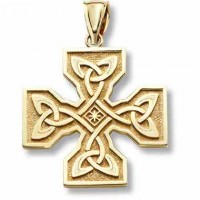 Celtic Cross Pendant, 14K Gold
