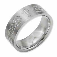 Celtic Infinity Knot Cross Titanium Ring