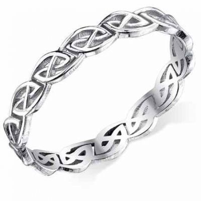 Celtic Knot Band in Sterling Silver -  - JDB-146SS